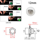 Mini Push Button Switch 12/16/19/22/25/30mm Electric Waterproof Power 12v Led Light Momentary Short Pressure Latching Fix On Off