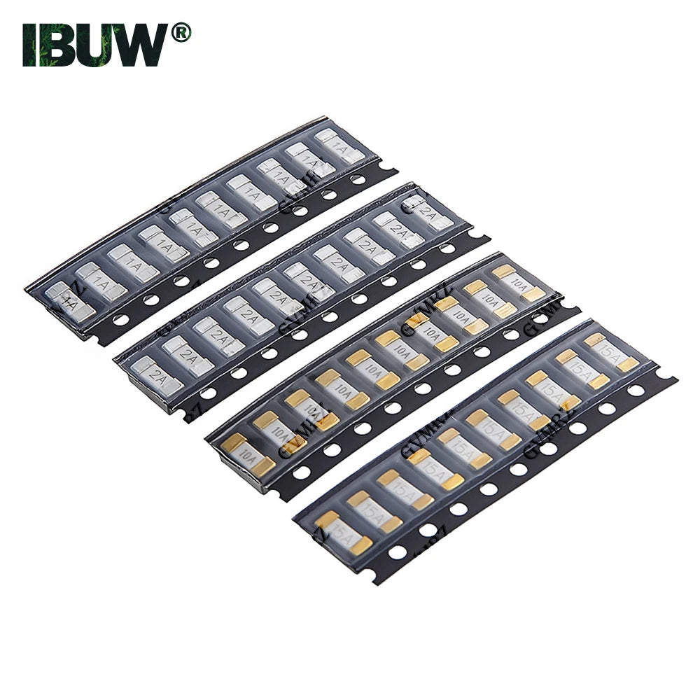 10PCS 500MA 750MA 3A 4A  0.75A 1808 SMD Fuse Fast Acting Surface Mount Fuses 5A 6.3A 10A 12A 15A for PCB Circuit Protection 0.5A