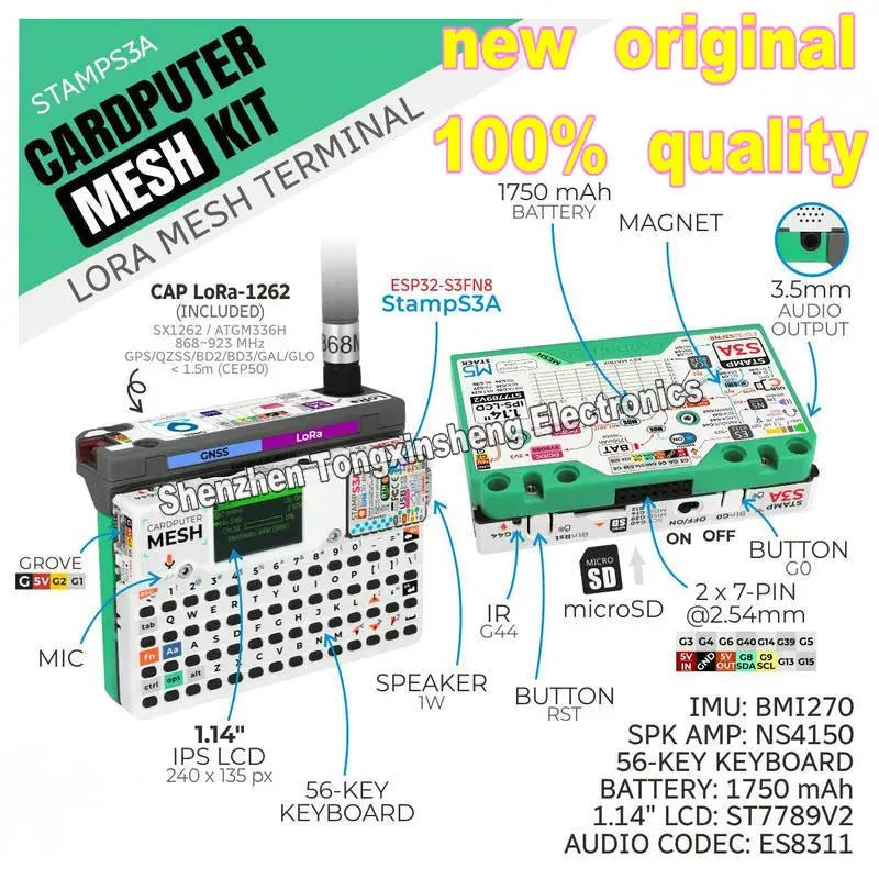 M5Stack Official Cardputer Mesh Kit for Meshtastic ESP3-S3 Integrates LoRa Mesh Networking with Global Positioning Capabilities