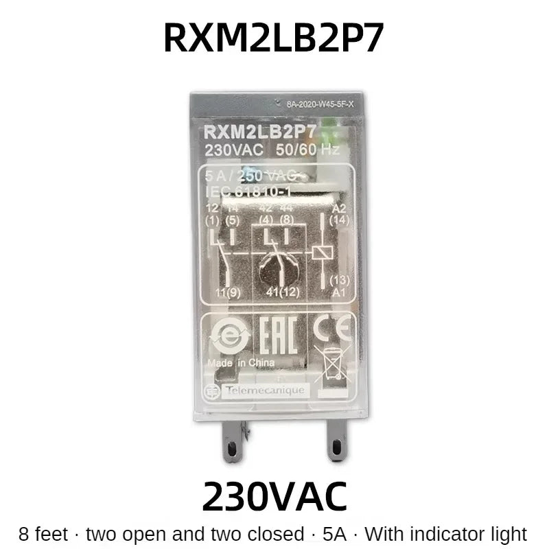Schneider RXM2LB2BD Intermediate Relay DC24V AC Contactor 8 Feet and 14 Feet RXM4LB2P7 230VAC