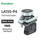 XB4 Button Switch Momentary Self Reset Flat High Head 22mm Power Push Button Switch with Light XB4-BA42 BA31 BA51 10A NC/NO Red