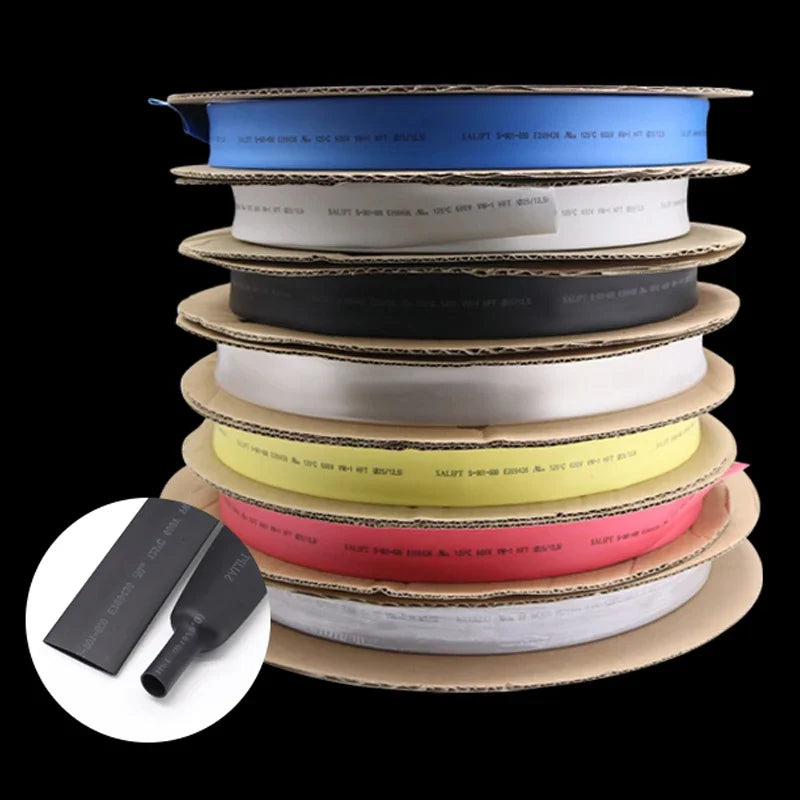 1 Meter Dia 1 2 3 4 5 6 7 8 9 10 12 14 16 20 25 30 40 50 MM Heat Shrink Tube 2:1 Polyolefin Thermal Cable Sleeve Insulated