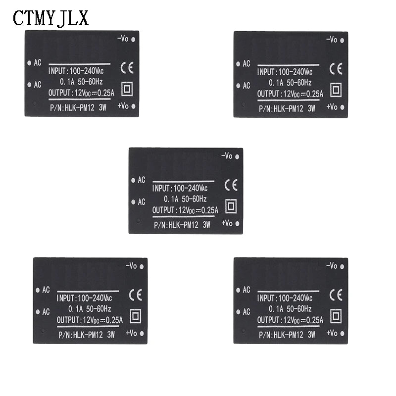 5pcs HLK-PM01 HLK-PM03 HLK-PM12 AC-DC 220V To 5V/3.3V/12V Mini Power Supply Module,intelligent Household Switch Power Supply