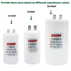 100UF CBB60 450V Washing Motor Start Capacitor Water Pump 3.5uF 7uF 10uF 25uF 40uF