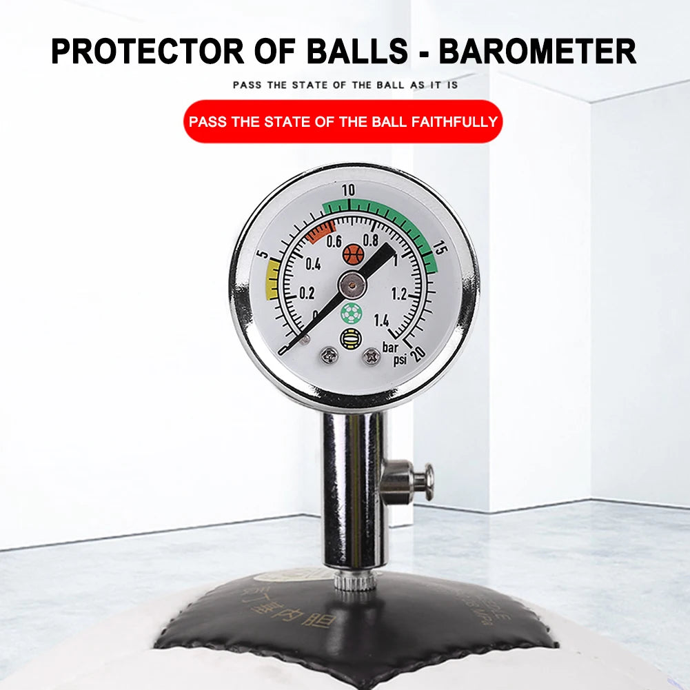 Soccer Ball Pressure Gauge Air Watch Or 3PCS Needle Football Volleyball Barometers Portable Air Release Valve Inflatable Tools