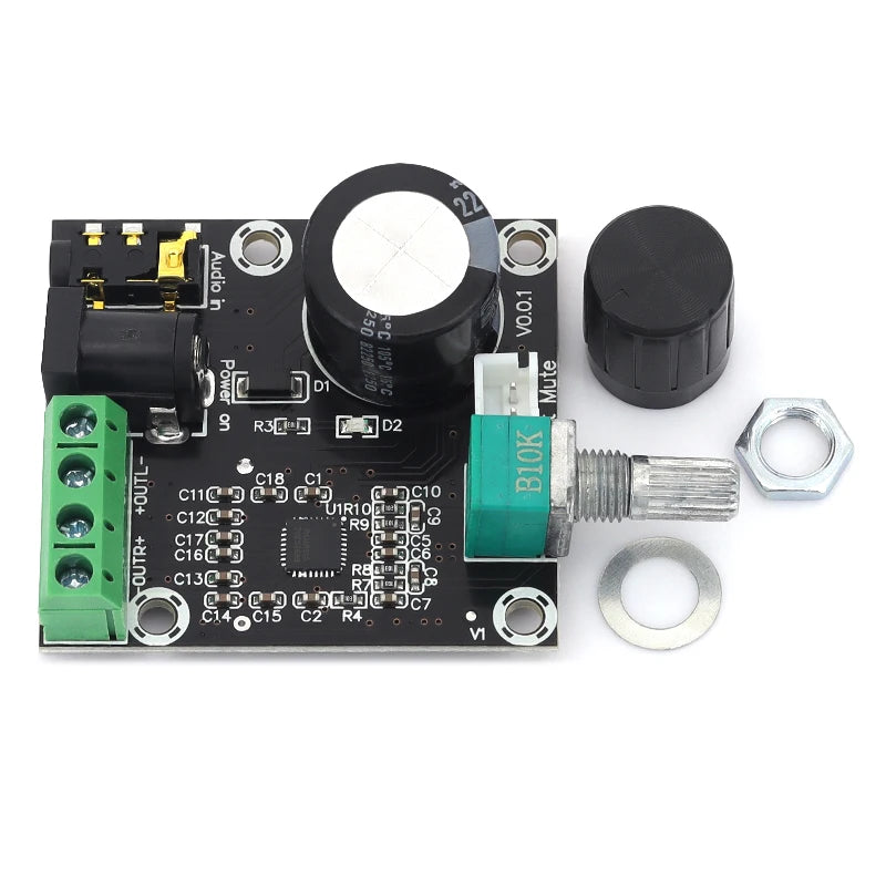 1/5/10Pcs PAM8610 Audio Amplifier Board DC12V 2×15W Dual Channel Class D Amp Board XH-M120