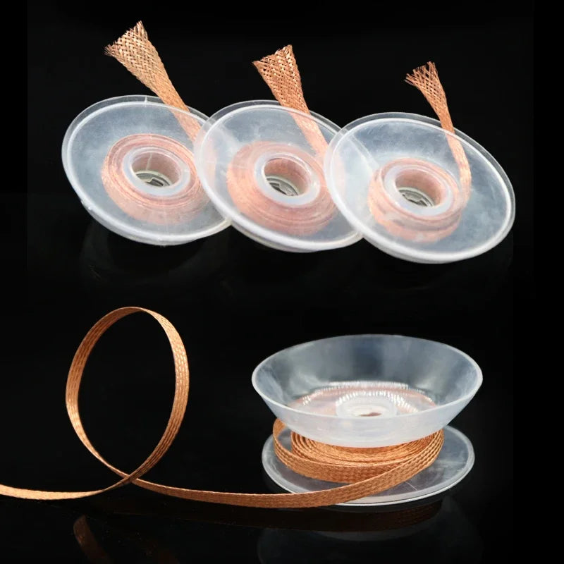 1~100pcs Desoldering Braid Width 1 1.5 2 2.5 3 3.5 4 mm Welding Solder Remover Wick 1.5M Wire Lead Cord Flux BGA Repair Tool