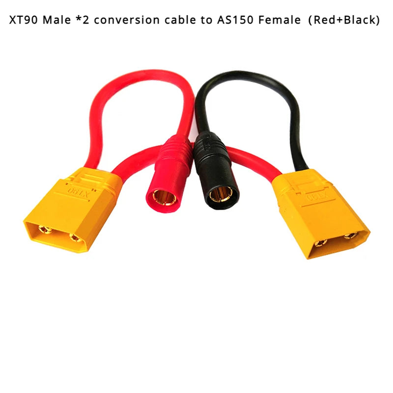 AS150 XT150 Male/Female To XT60 XT90 Plug DC Power Conversion Cable Connector 10AWG Silicone Wire Suitable for RC Batteries