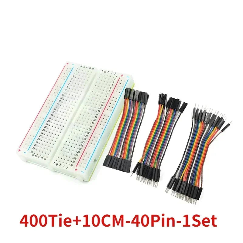 MB102 Breadboard ZY-204 400 Tie Point Solderless PCB Test Bread board Dupont Line Kit 20/40Pin 10/15/20cm Diy Electronic Kits