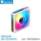 Jonsbo ZB-120/240/360 ARGB Computer case fan,4 sides Infinity Mirror lighting effect/28MM thickness integrated cooling fan