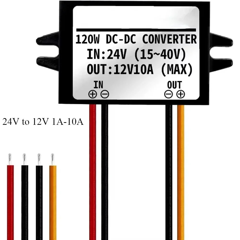 24V to 12V 1A-10A Step Down Converter Adaptive DC to DC Buck Converter Transformer Module Regulator Car Power Supply Module