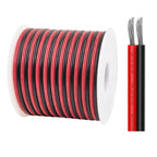 12V Red Black Hookup Wire 2 Pin Automotive Flat Cable LED Extension Wires For Doorbell LED Ribbon Lamp Tape Lighting Speakers