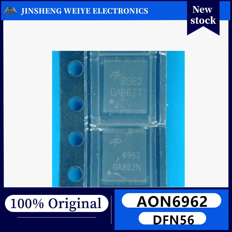 (10/50 Units) AON6962 6962 DFN-8 N-Channel 30V/38A MOSFET 100% New Original IC Chips