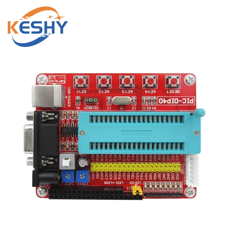 1PCS Mini System PIC Development Board + Microchip PIC16F877 PIC16F877A