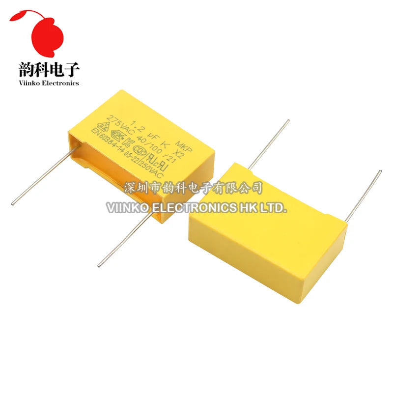 10pcs 275VAC X2 Safety capacitor 275V 10mm 15mm 22.5mm 27.5mm 0.022UF 0.047UF 0.1UF 0.22UF 0.47UF 0.68UF 1UF Polypropylene film