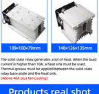 LCTC Three Phase Solid State Relay Forward and Reverse Control Relay DC Motor Stater 10A 25A 40A 60A 80A 10-30VDC 40-480VAC DA