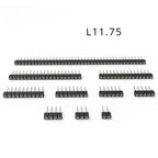 10pcs 2.54mm L7.43/9.7/11.75/17.8mm Round Single Row 1x40Pin Hole Breakable PCB IC Crystal Transistor Female Pin Header Socket
