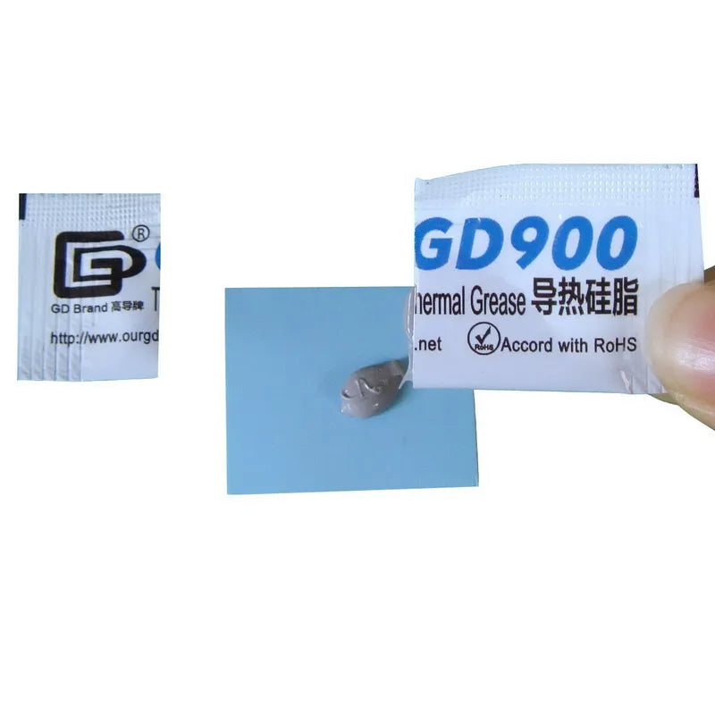 100 Pieces 0.5g Mini Bag Packaging GD Brand Series GD900 Thermal Grease Paste CPU Heat Sink Compound MB05