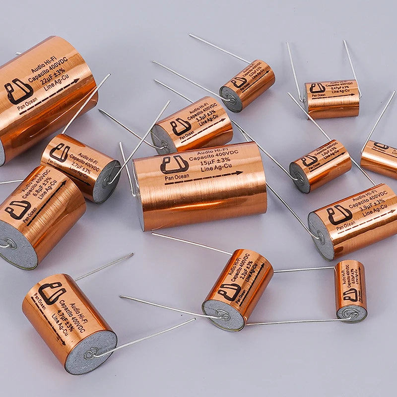 Free shipping 2pcs Tianji MKP Series Metallized polypropylene polar Audio Hi-Fi capacitor Line Ag-Cu ±3%