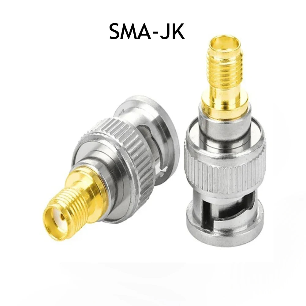 2PCS SMA Male to BNC Female + SMA Female to BNC Male RF Coaxial Adapter Connector for WiFi Antenna Radio Ham Walkie Talkie