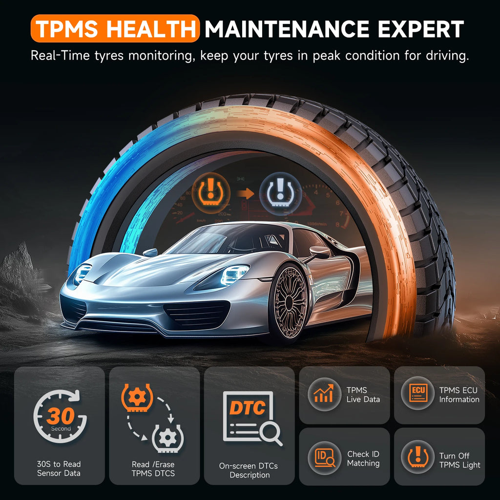 FOXWELL T2000 PRO TPMS Programming Tire Pressure Monitor TPMS Sensor Relearn Activate OBD2 Tire Pressure System Diagnostic Tool