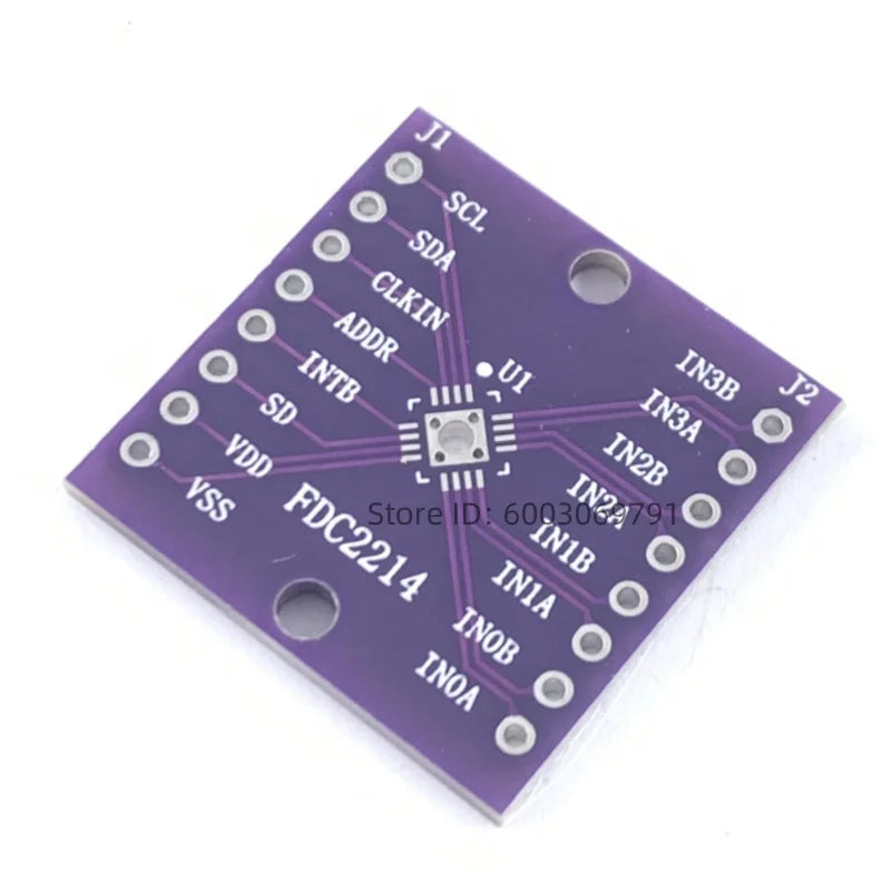 1Pcs Capacitive Sensor FDC2214 Module QFN Chip Adapter Board Electronic Competition Near-Liquid Level Non-Contact Sensing