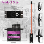 MG90S Servo 1/2/4/10/20/50 Pcs All Metal Gear 9g SG90 Upgraded Version For Helicopter Boat Car Mini Servos for Arduino Project