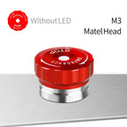 LANBOO 22mm Emergency Stop Button Waterproof Quick Plug Big Head Red Metal with LED Indicator Light 2NC E-Stop Switch for Indust