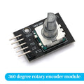 MGQH 360 Degrees Rotary Encoder Module For Arduino Brick Sensor Switch Development Board KY-040 With Pins