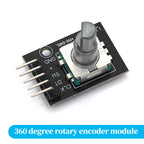 MGQH 360 Degrees Rotary Encoder Module For Arduino Brick Sensor Switch Development Board KY-040 With Pins