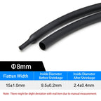 1~10m Glued 4:1 Heat Shrink Tubing 4mm - 72mm Black Double Wall Adhensive Polyolefin Lined Wire Cable Repair Sleeving Wrap