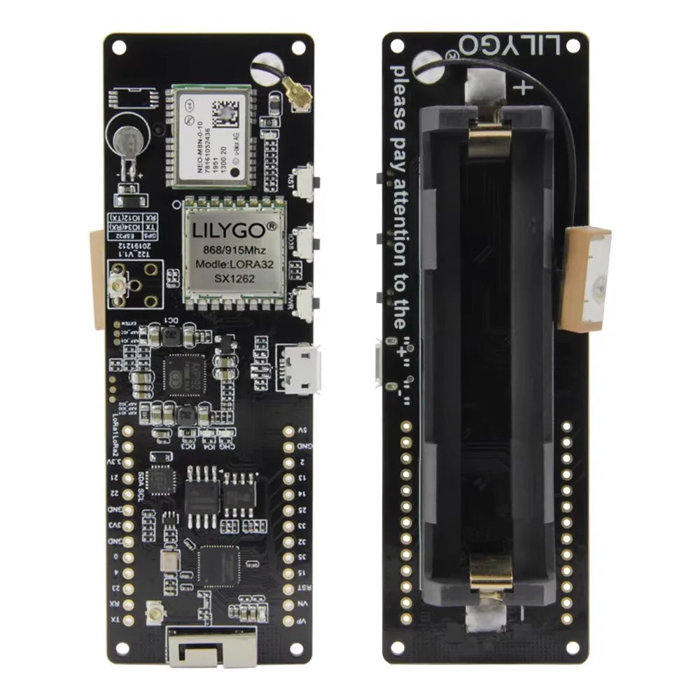 LILYGO® T-Beam V1.2 ESP32 LoRa Module LoRaWAN Long Range 433MHz 868MHz 915MHz ESP32-DOWDQ6 Development Board GPS WIFI AXP2101