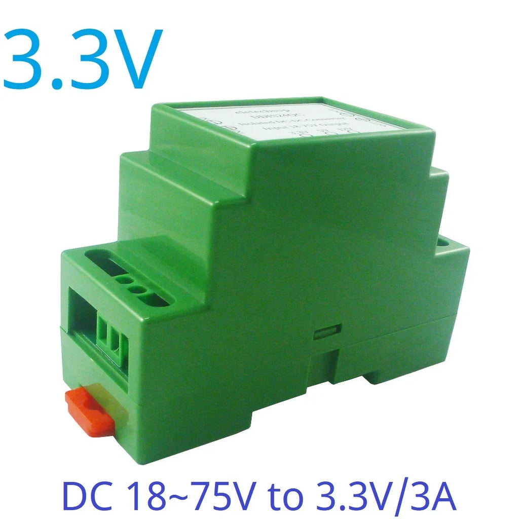 15W DC 24V 36V 48V to 12V 5V 3.3V DIN Rail Isolated Power Supply Module DC-DC Buck Converter for PLC RS485 IO Relay LED