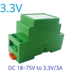 15W DC 24V 36V 48V to 12V 5V 3.3V DIN Rail Isolated Power Supply Module DC-DC Buck Converter for PLC RS485 IO Relay LED