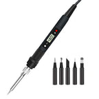 80W Digital Electric Soldering Iron Set Kit Temperature Adjustable 220V 110V  Ceramic Heater Soldering Tips Welding Tool  set