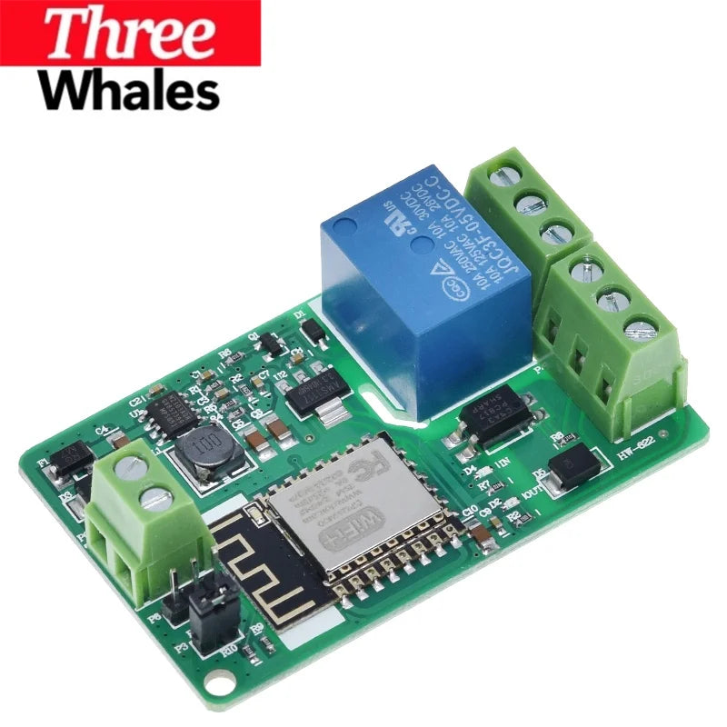 ESP8266 ESP-12F Relay Module 10A 220V Network Relay Module Input DC 7V~30V 4 Layers Board TVS Input Automatic Protection
