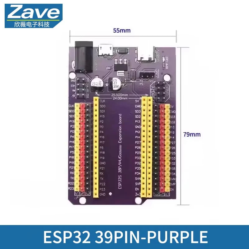 ESP32-S3 ESP32 Development Board WiFi Bluetooth Dual Core ESP-WROOM-32 USB Type-C CP2102 CH340 Compatible Arduino IoT DIY Module