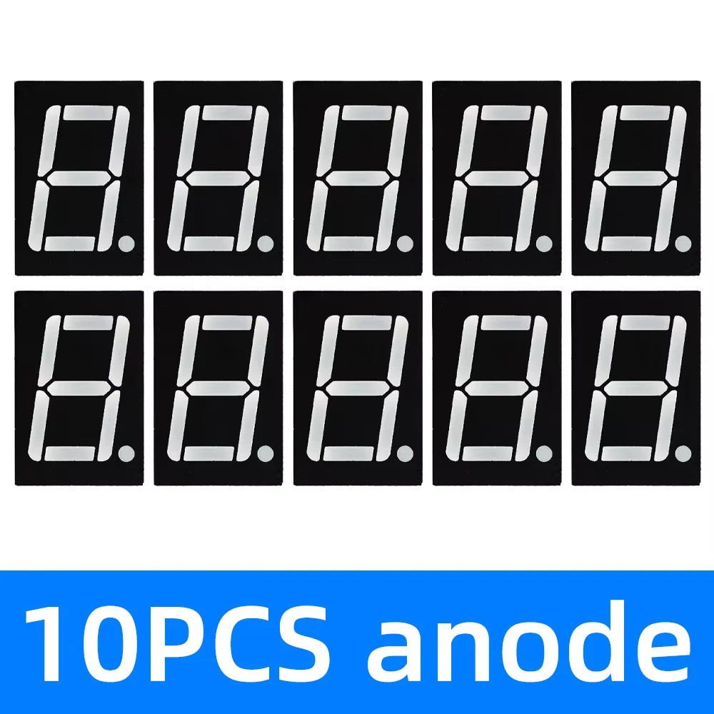 1~20PCS EGBO 0.56 inch 1bit Common Cathode Digital Tube Red LED Digit Display 7 Segment 0.5inch 0.5 0.56 inch 0.56'' 0.56in