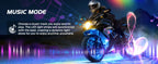 Nilight 8PCS Motorcycle RGB Led Light Kit Waterproof Multi-Color Atmosphere Lights Lamp with 4Key RF Wireless Remote for Harley Davidson Honda Kawasaki Suzuki