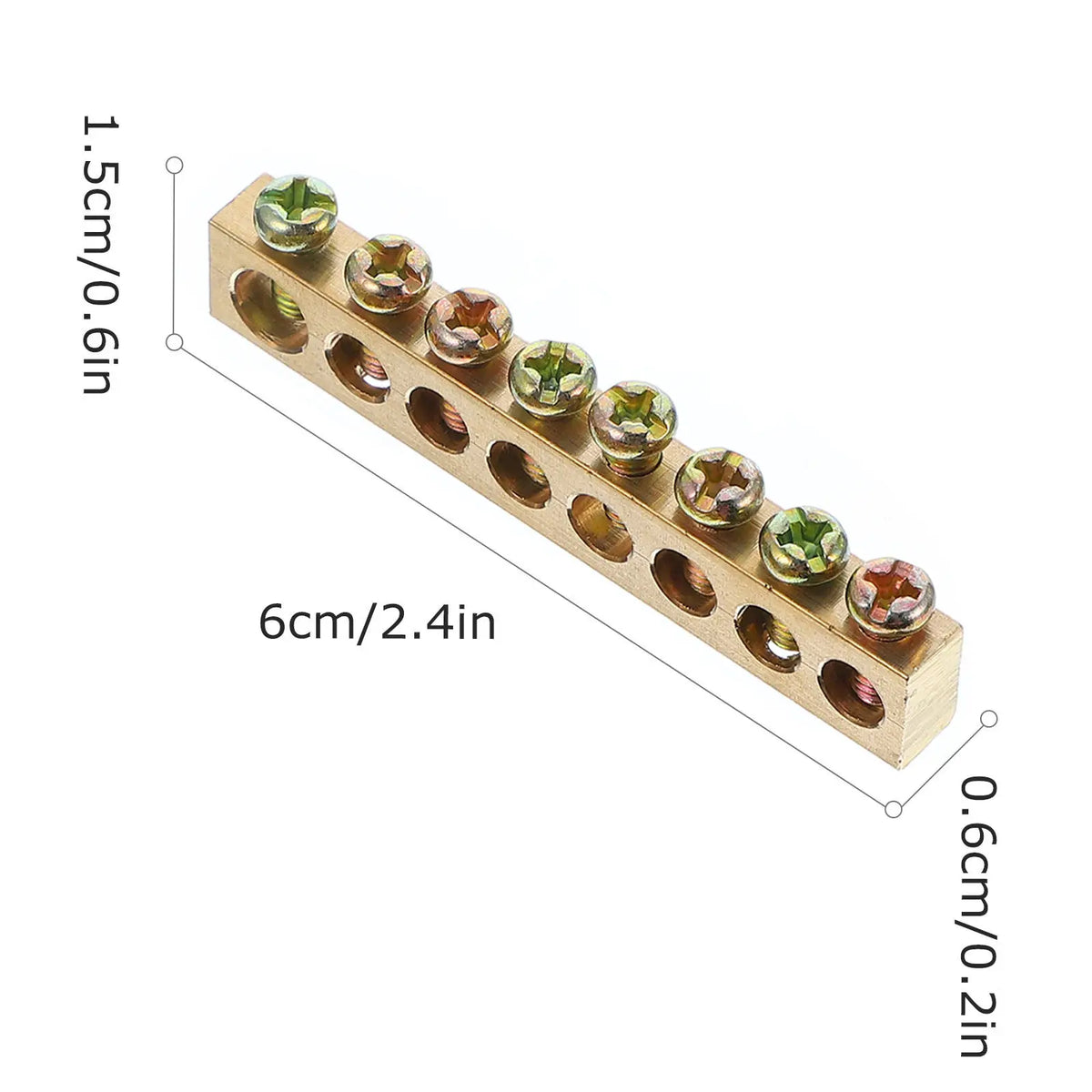 10Pcs High-Strength Copper Ground Neutral Bar Insulated Electrical Terminal Block for Load Center Expansion Distribution Wire