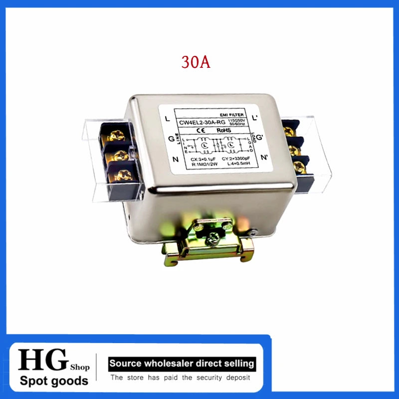SignkoRay EMI Power Filter CW4L2-3A/6A/10/20/30A-RG AC 220V Single Phase Interference Purification CW4L2-10A-RG  CW4L2-30A-RG