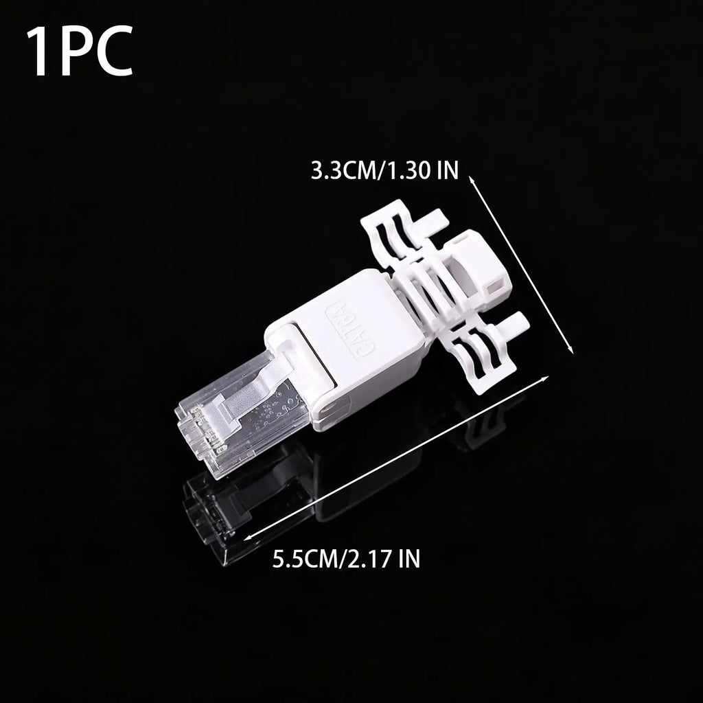 RJ45 Tool-less CAT6a Connector NoCrimp Connector CCTV Ethernet Cable Tool-less Crystal Head Plug CAT5 CAT5e CAT6A RJ45 Connector