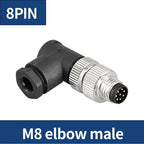 M8 Sensor 3/4/5 Pin Waterproof Aviation Connector Male Female Plug Screw Thread Sensor Cable Joint Industrial Connector IP67