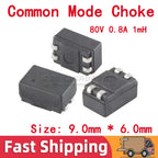 5pcs WE102 SMD SMT 80V 0.8A 1mH Inductance Car Filter Wave Common Mode Chokes Power Inductor Filter Choke Coil