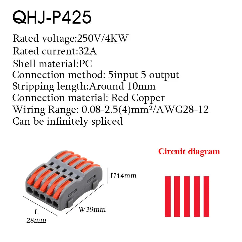 Wire Connector 222 3 4 5 Pin Splicing Terminal Blocks Led Strip Lighting Electric Quick Connectors Mini Conductor Rail Conector