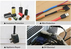 2:1 Times Shrink Heat Shrink Sleeve Tubes Set Thermoresistant Tube Wire Insulated Wiring, Red, Blue, Black Totaling 3 m