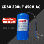 CD60 200uF 450V AC Motor Start Capacitor For Water Pump Air compressor Washing machine