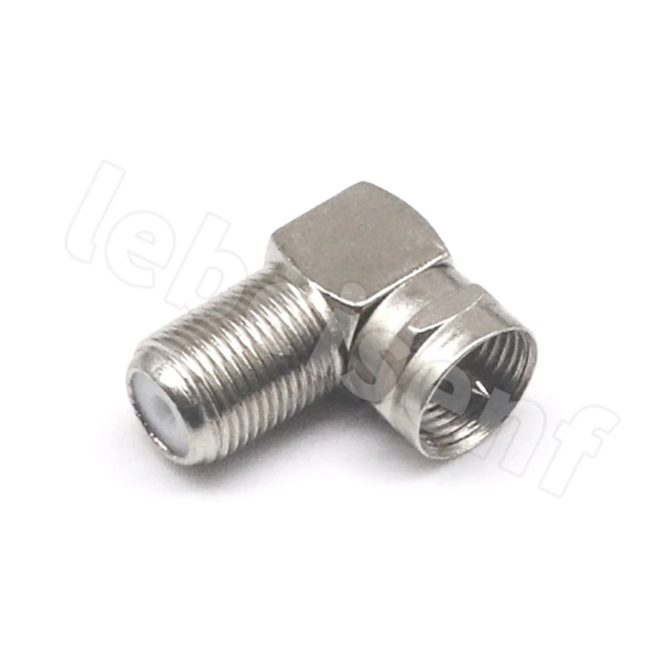 5pcs British F-head zinc alloy direct connection 90 degree elbow cable TV inch docking F tee four-way F-JKK