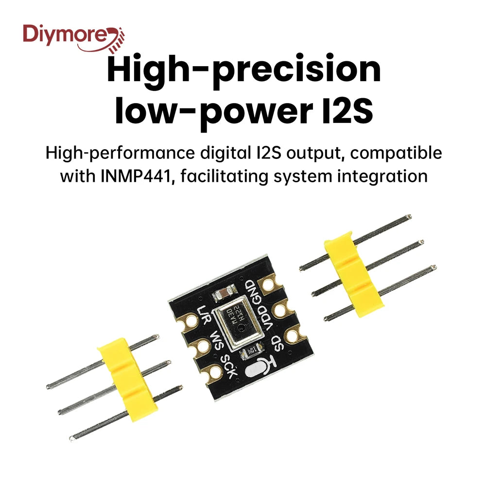 MS4030 Omnidirectional Microphone Module MEMS High Precision Low Power I2S Supports ESP32 Compatible With INMP441