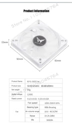 PC Cabinet RGB Fan 9cm Ultra-Thin 9215 9225 15mm 25mm Slim ITX Case Cooler Fans 5V 3Pin ARGB+ 4Pin PWM Control Black White